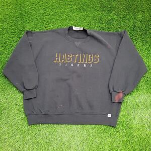 VTG Russell Athletic Hasting Tigers Sweatshirt Women 2XL/3XL Baggy Oversized